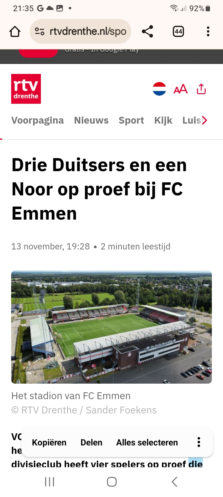 FC GRUNN NA AZ ATEN …IN ALKMAAR